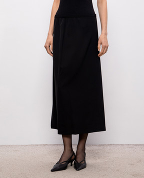 The Row Matias black skirt with wool 5485W1973
