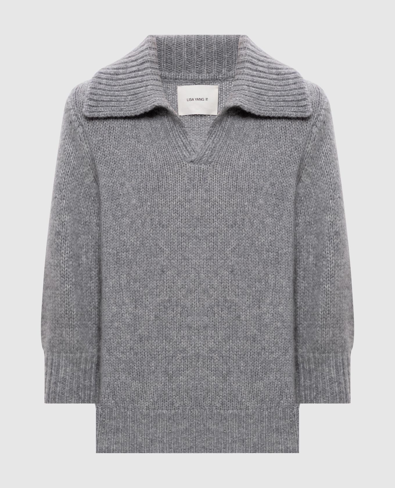 

Lailai grey cashmere and silk sweater LISA YANG