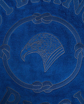 Stefano Ricci Blue terry towel with embroidered emblem YTELM04E9UEAGLE2