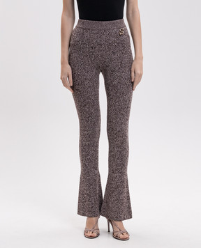 Max Mara Sportmax Brown VELO ribbed wool flared pants SPXVELO