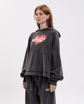 AMIRI Grey hoodie with logo print AW426JR020