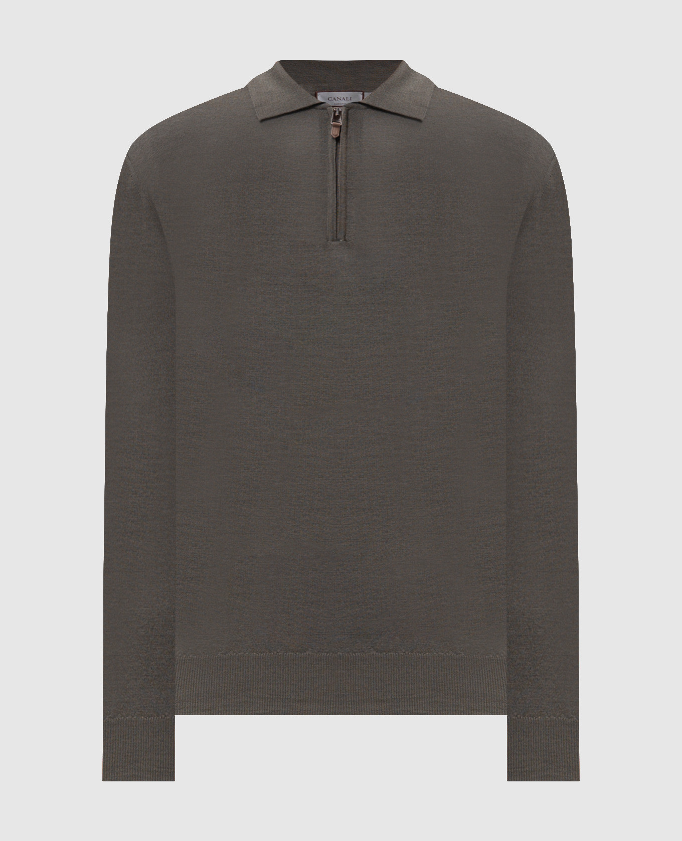 Green wool polo shirt