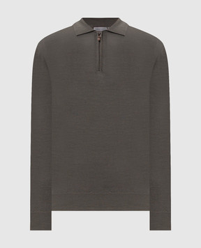 Canali Green wool polo shirt MK01149C0572