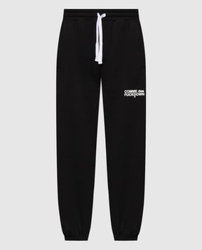 Comme des Fuckdown Black joggers with logo print FMS6CFABM01914