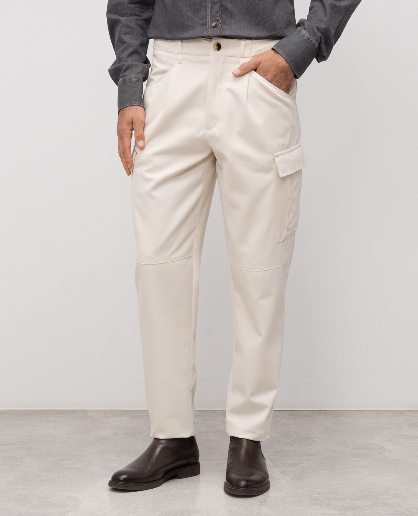 Beige cargo with wool Brunello Cucinelli 3