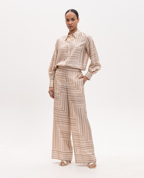 JOSEPH Beige Atlan silk blouse JF009888