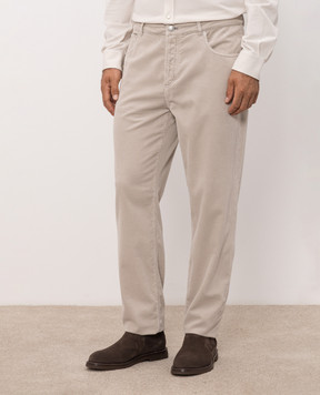 Brunello Cucinelli Beige corduroy pants M280NF1012