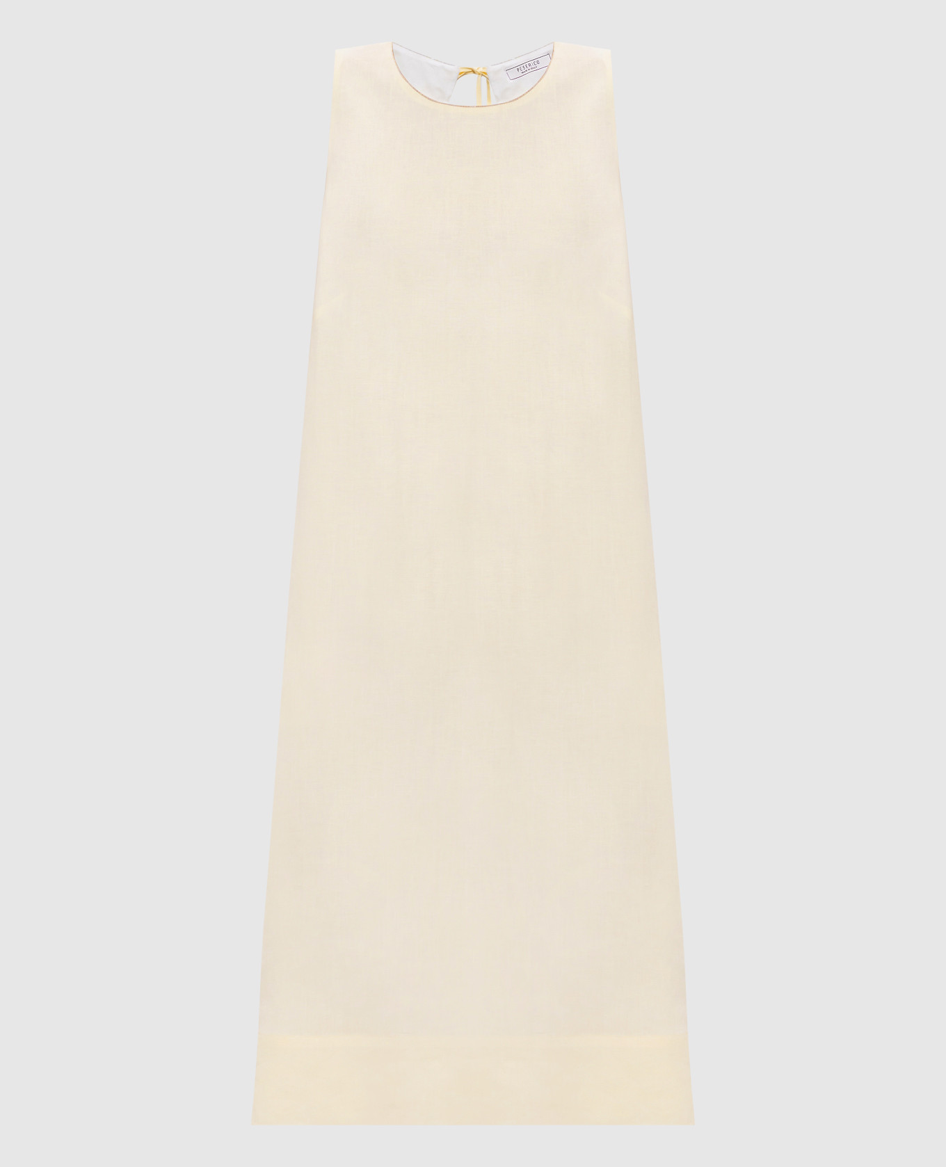 Yellow linen dress