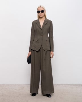 UMA WANG Khaki linen jacket UW6063