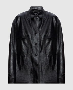 Ermanno Scervino Black leather shirt D482I750IHK