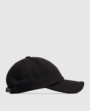 Juun.j Black cap with logo embroidery JC618BP015