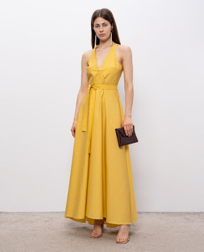 Brunello Cucinelli Yellow dress with belt MPF79AHY81
