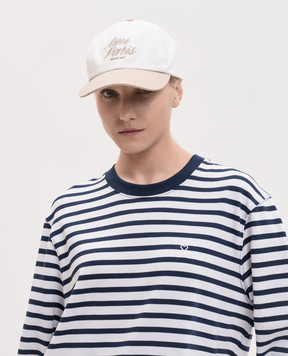 Ami Paris White cap with logo embroidery UCP278AW0041w