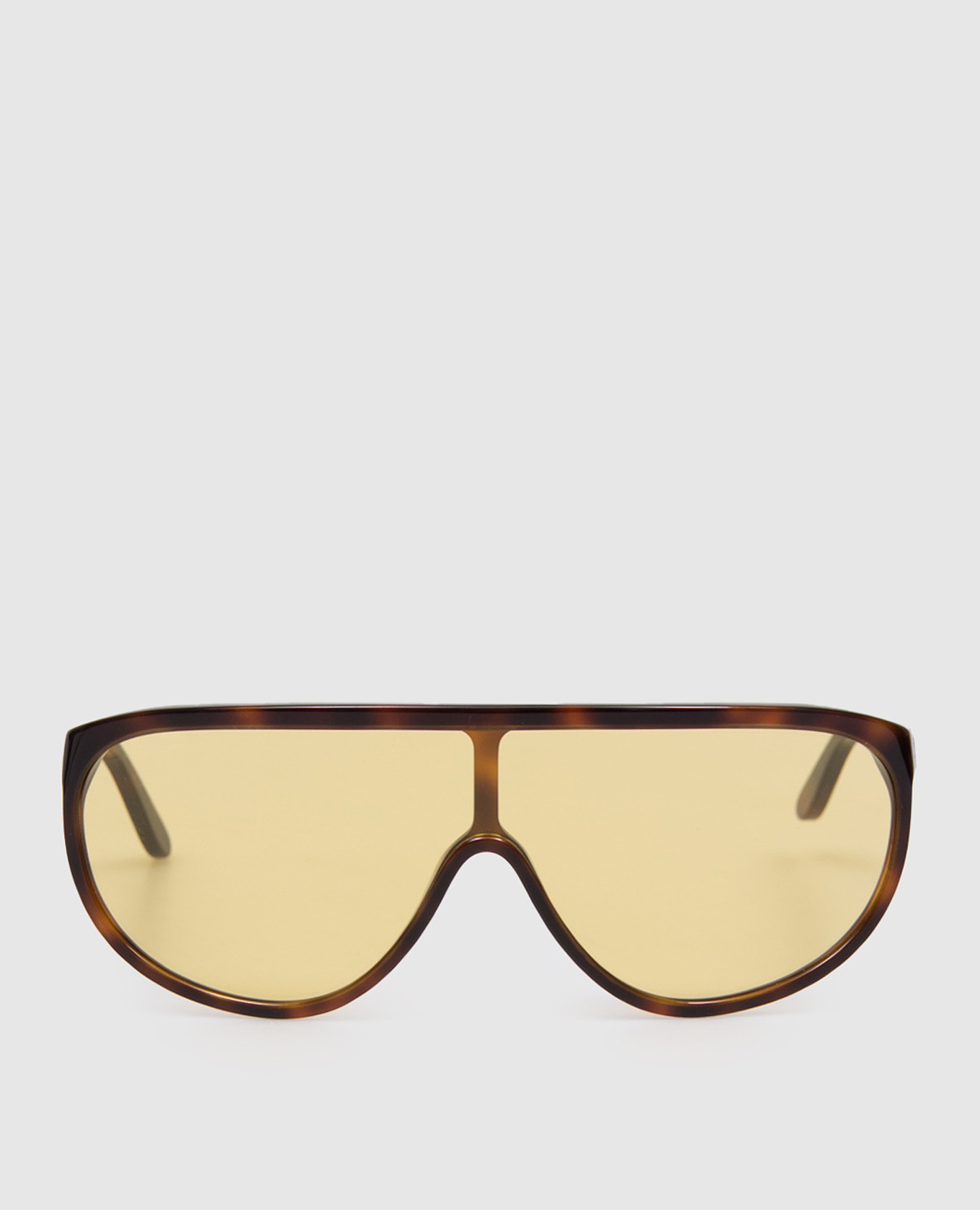 Brown Shield Aviator Sunglasses