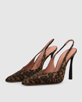 Babe Pay Pls Brown suede slingbacks in leopard print 0217156ZA