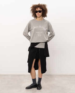 Juun.j Grey melange long sleeve with print JW6841W013