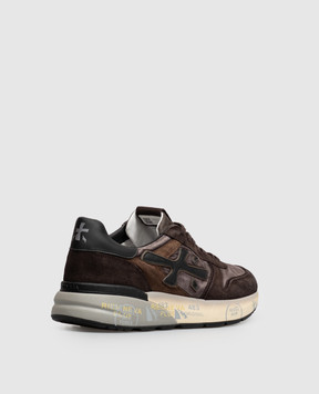 Premiata Mick brown combination sneakers with vintage effect MICK