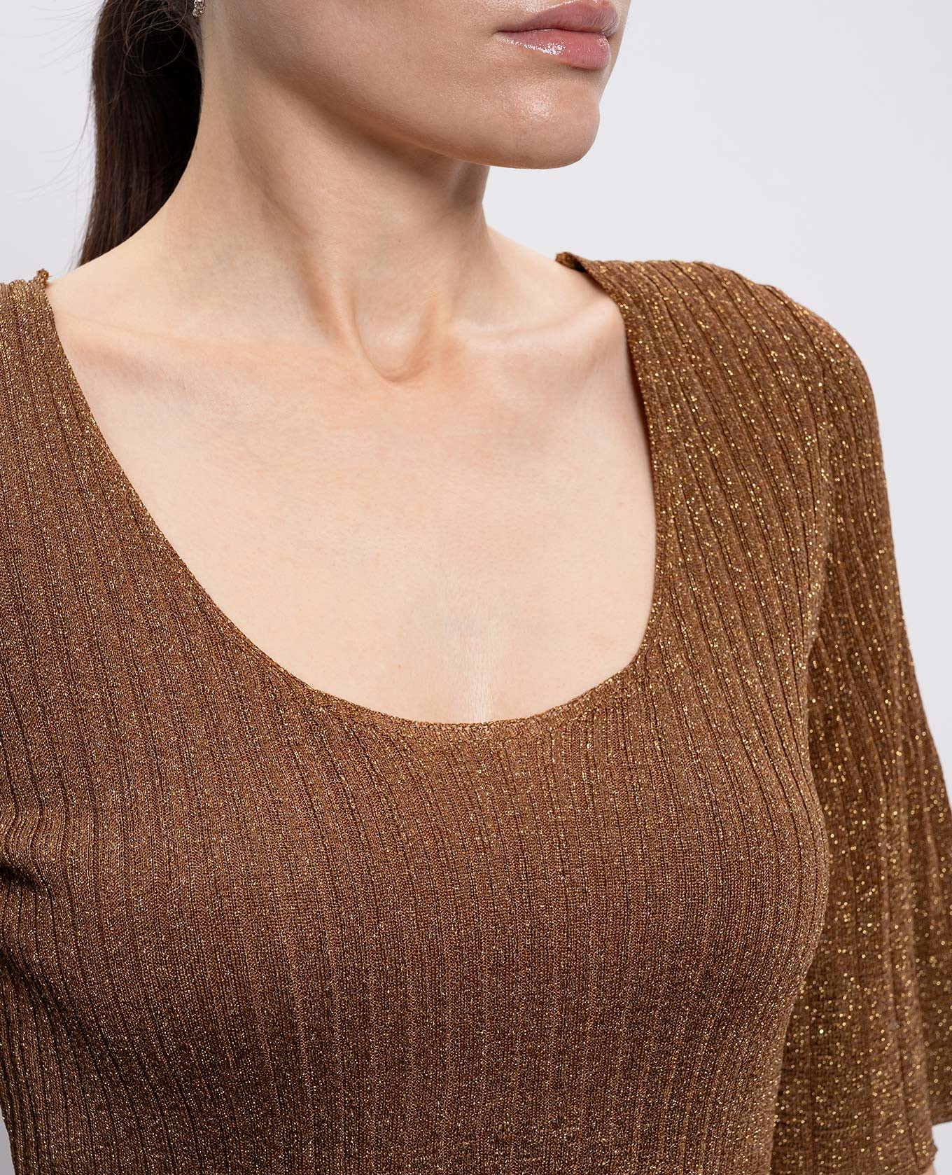 Brown top with lurex Twinset 5