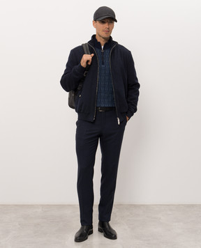 Stefano Ricci Blue wool, cashmere and silk jumper KE04004L01E26361
