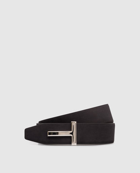 Tom Ford Black nubuck belt TB178LCL504S