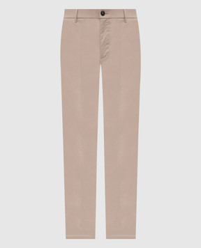 Peserico Beige pants with logo patch R5472503654