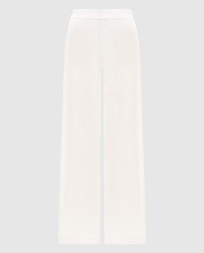 Peserico White sweatpants with wool, silk and cashmere S94105F079283E