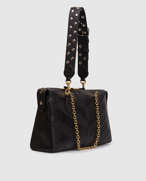 Valentino Panthea black leather bag with Swarovski crystals 8W2B0S70UYF