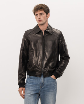 Juun.j Black leather jacket JC693ZP005