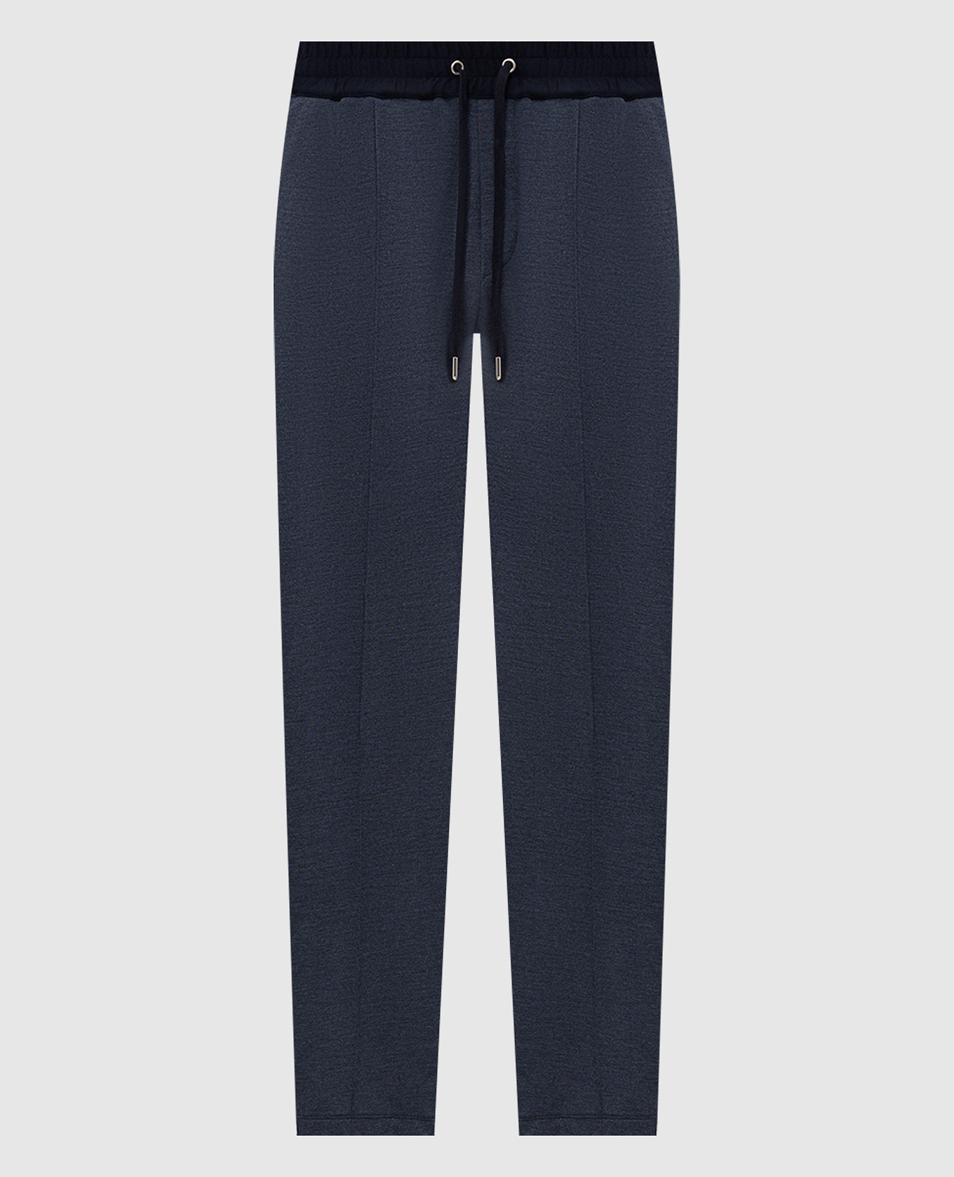Blaue Jogginghose mit Seide