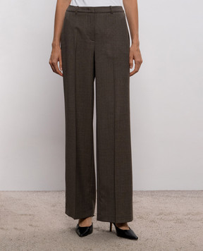 Peserico Brown wool pants P0456702666