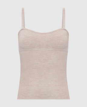 Max Mara Beige melange EPICA top with wool MXMEPICA