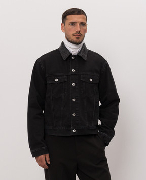 Bottega Veneta Black cropped denim jacket 862600V69O0