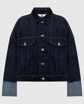 Twinset Blue denim jacket with lapels 262LI2JAA