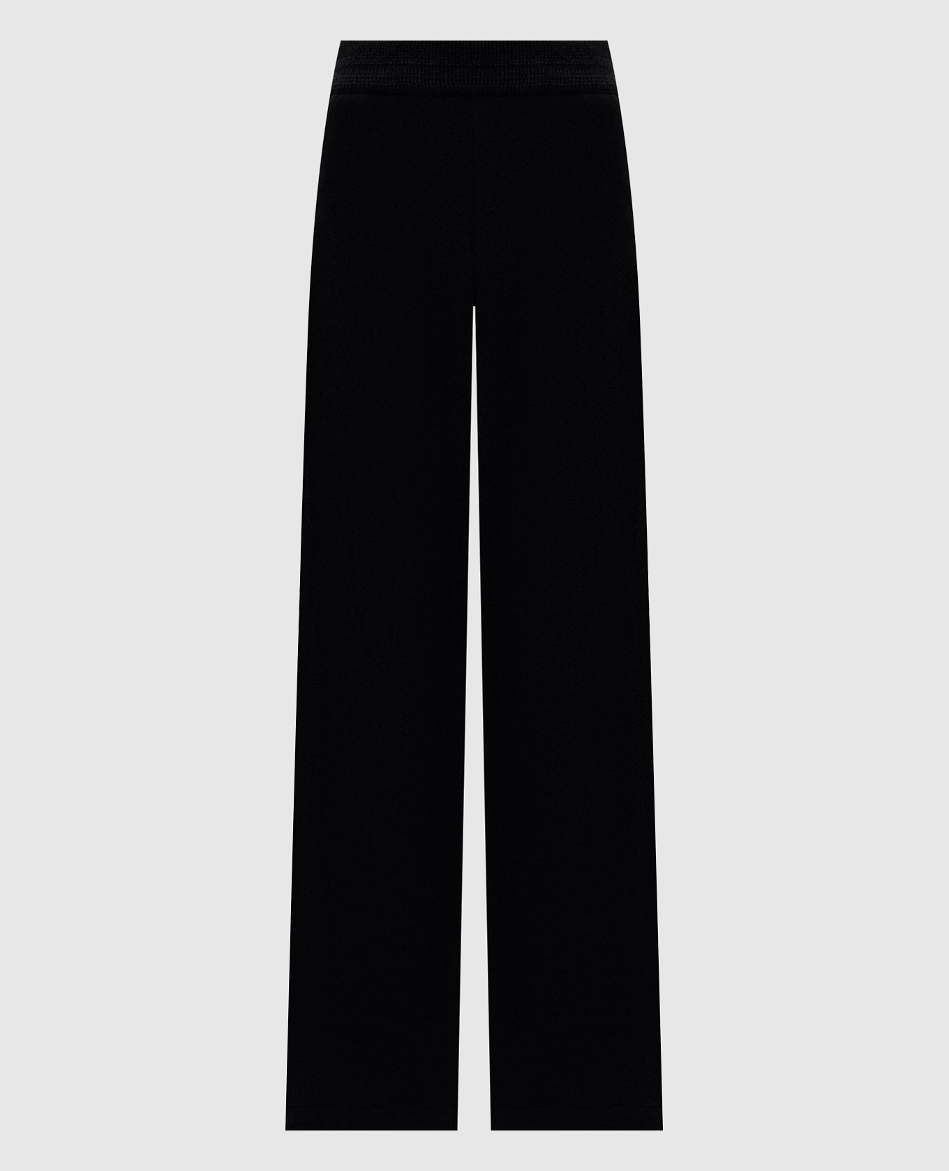 Black flared pants with wool
