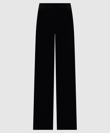 Black flared pants with wool