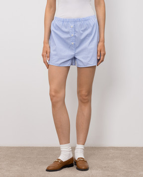 Sporty & Rich Blue striped shorts SH035710302ST02