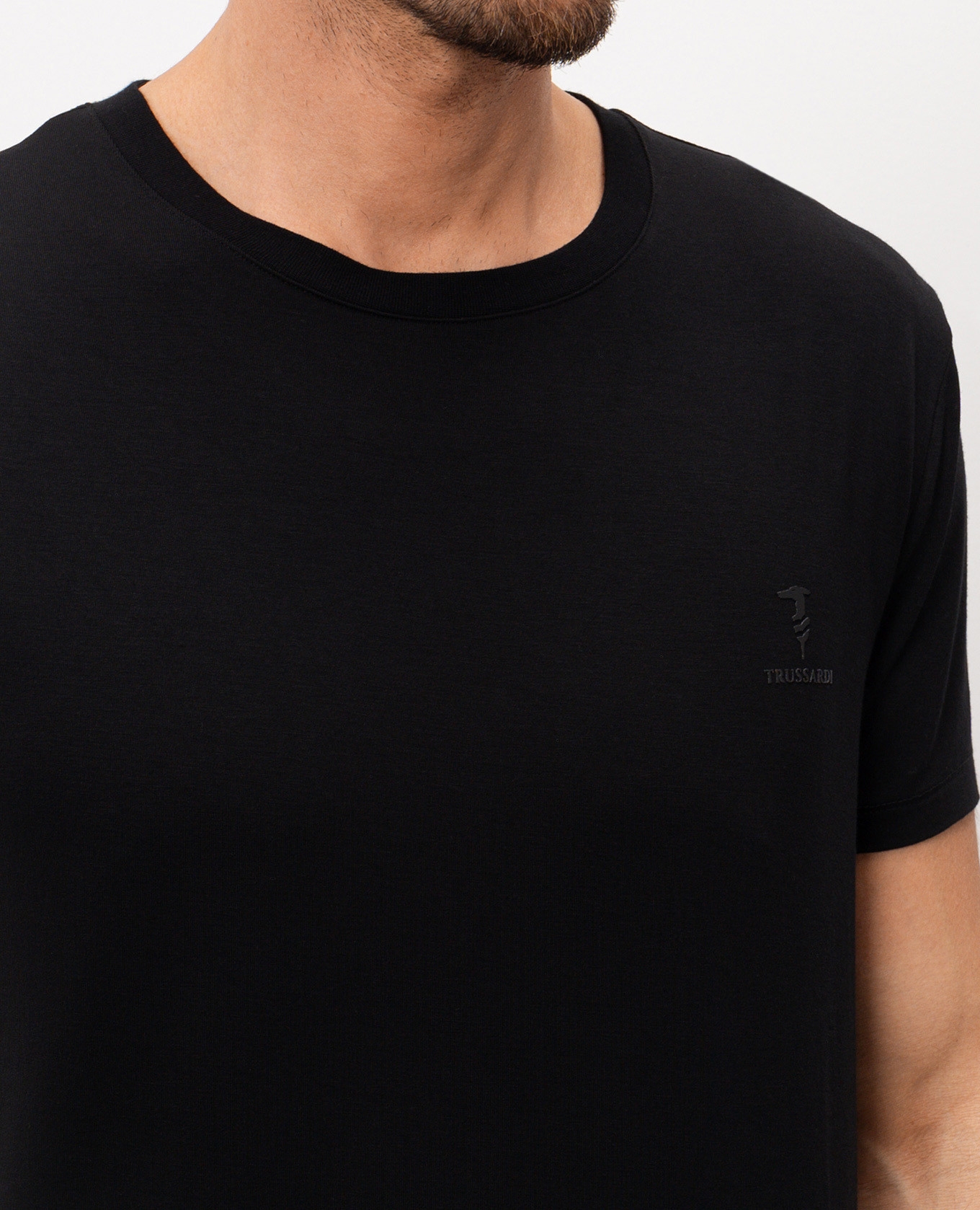 

Black t-shirt with logo print Trussardi