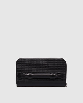 Stefano Ricci Black leather clutch wallet with branded embossing PP444GUVHI1