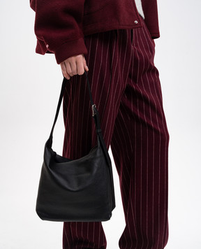 The Row Black leather bag N/S Park W1809L611