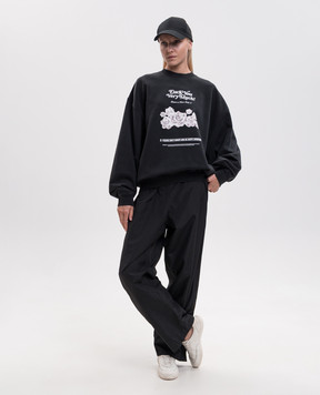 Vetements Black sweatshirt with print MH27CN203B