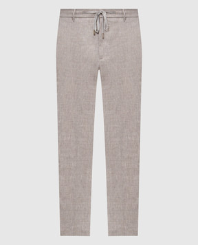 Peserico Gray linen and wool pants R54795D05814