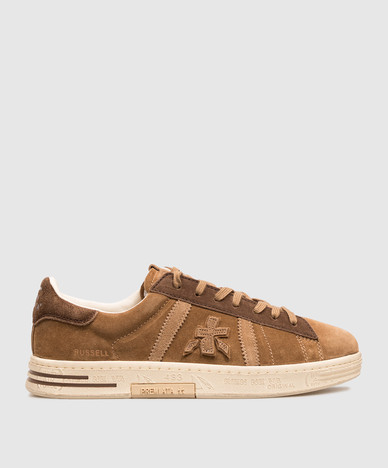 Brown suede sneakers RUSSELL