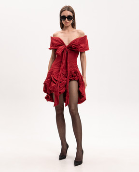 Magda Butrym Red asymmetric mini dress DRESS41101526