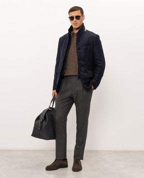 Pini Parma Brown wool and cashmere sweater POLOBRW