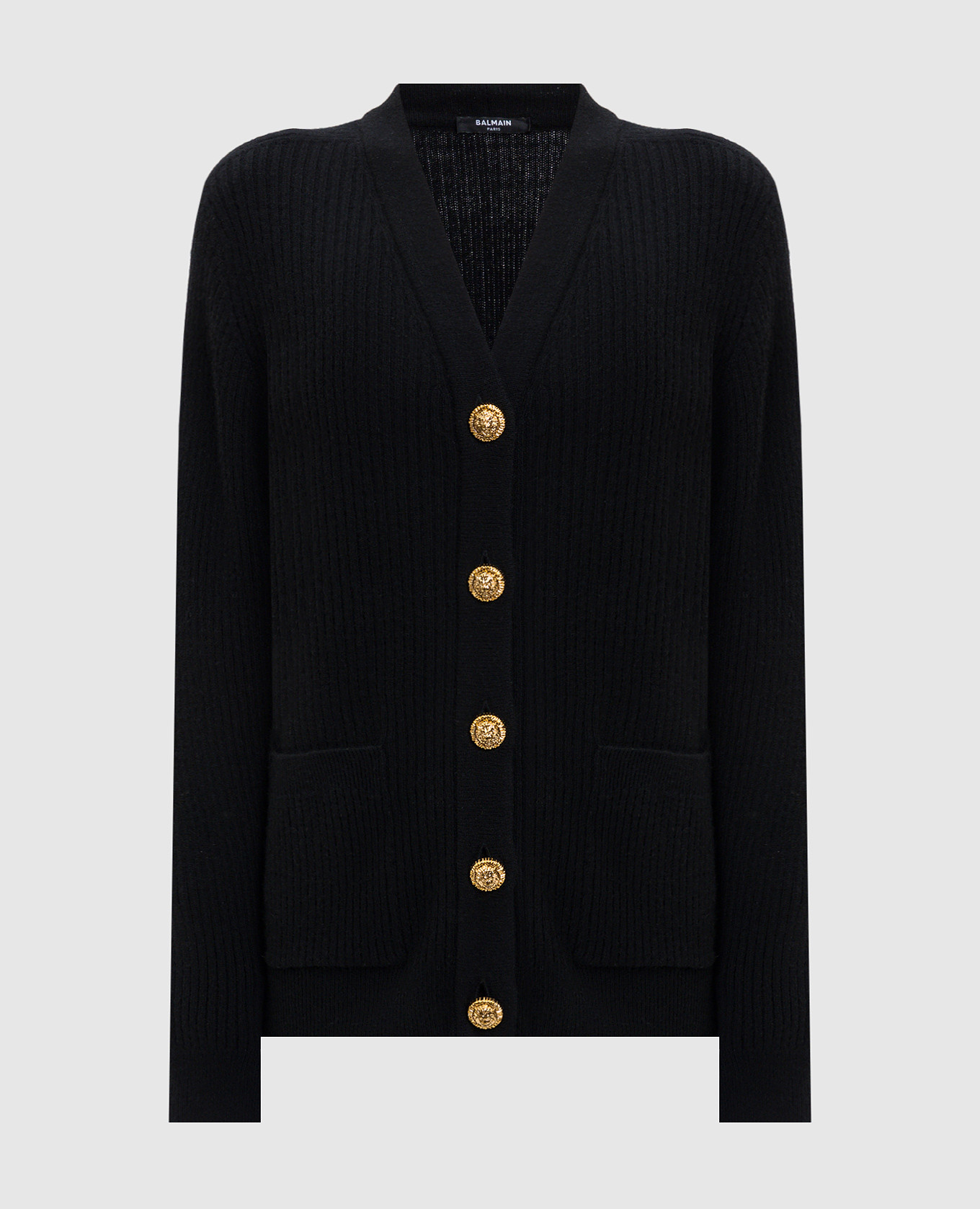 

Black cashmere and wool cardigan Balmain