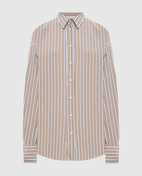 Brunello Cucinelli Beige striped shirt MH749MX706