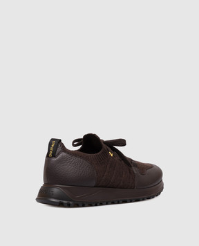 Doucal's Brown combination sneakers DU3221SYDNPX783