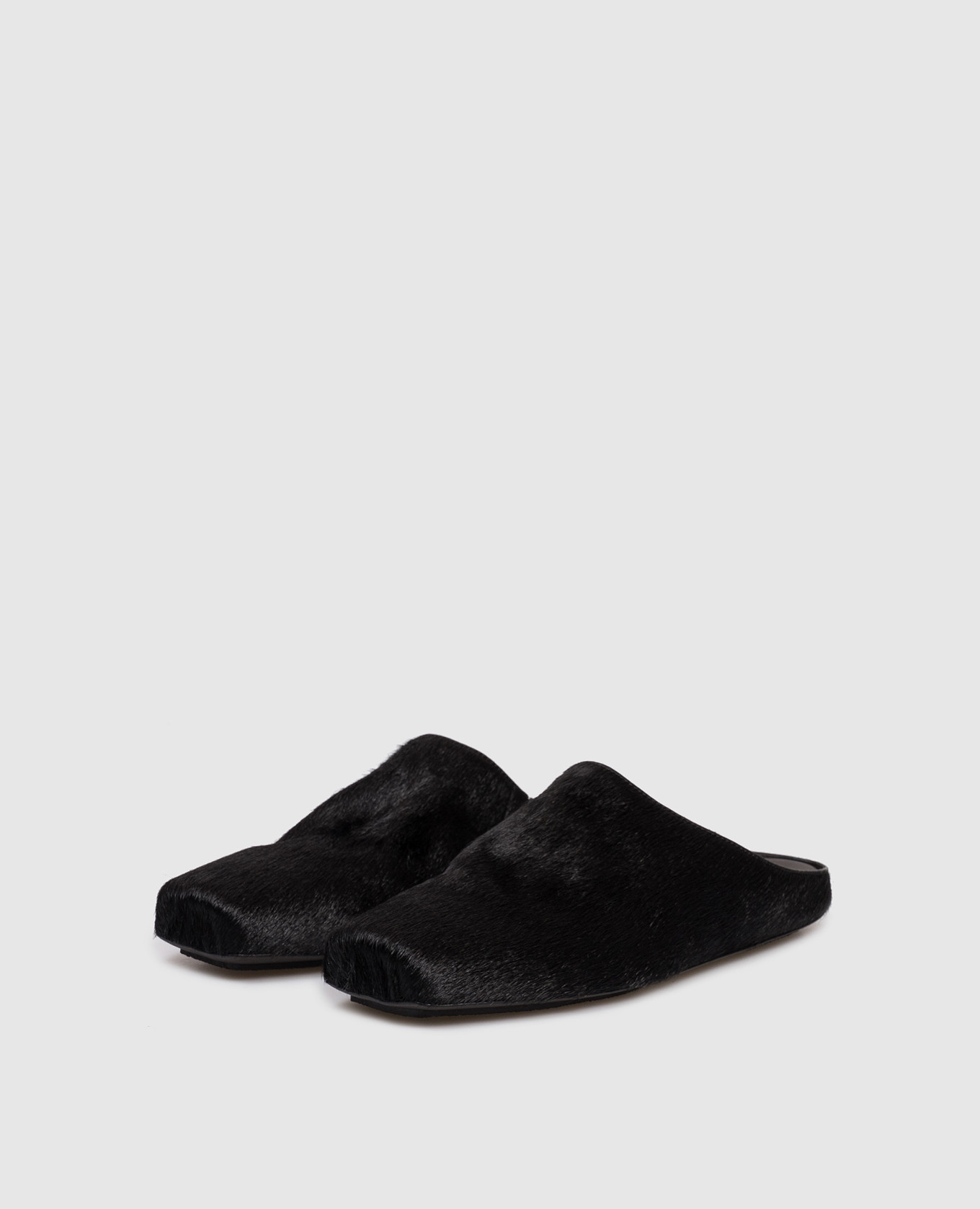 Black leather mules UMA WANG 2