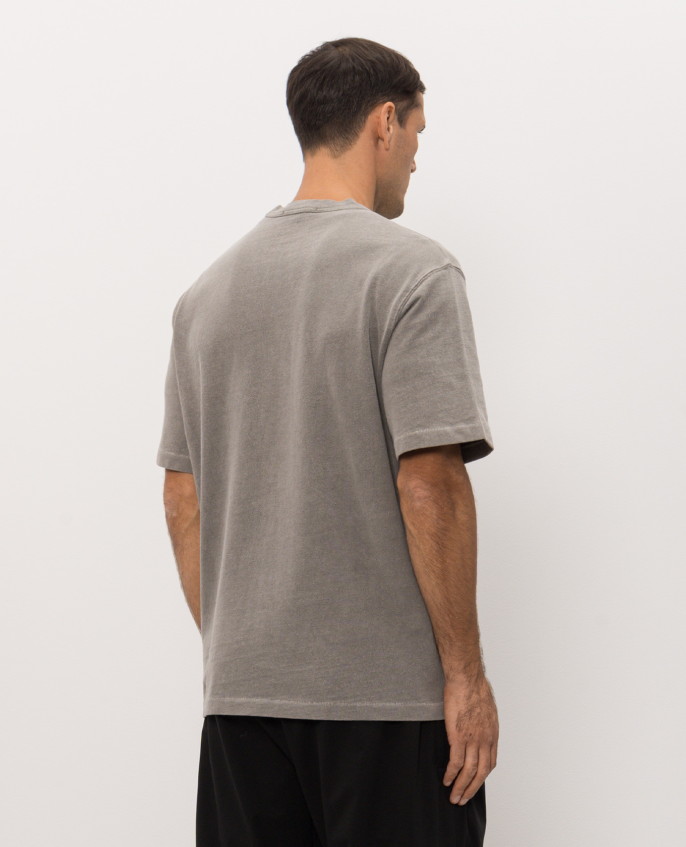 Gray T-shirt with print Stone Island 4
