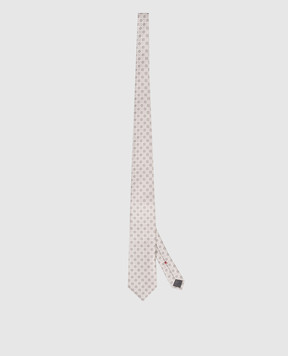 Brunello Cucinelli Gray patterned silk tie MR8360018